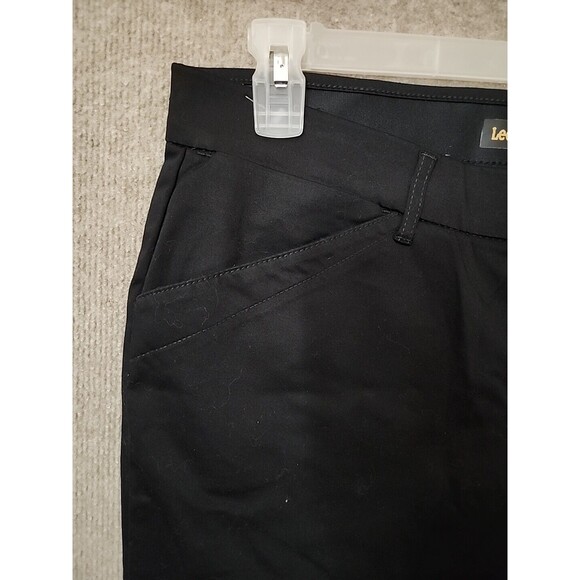 Lee Flex Motion Dress Pants Womens 14 Short Black Straight Leg Stretch NEW - Picture 3 of 10